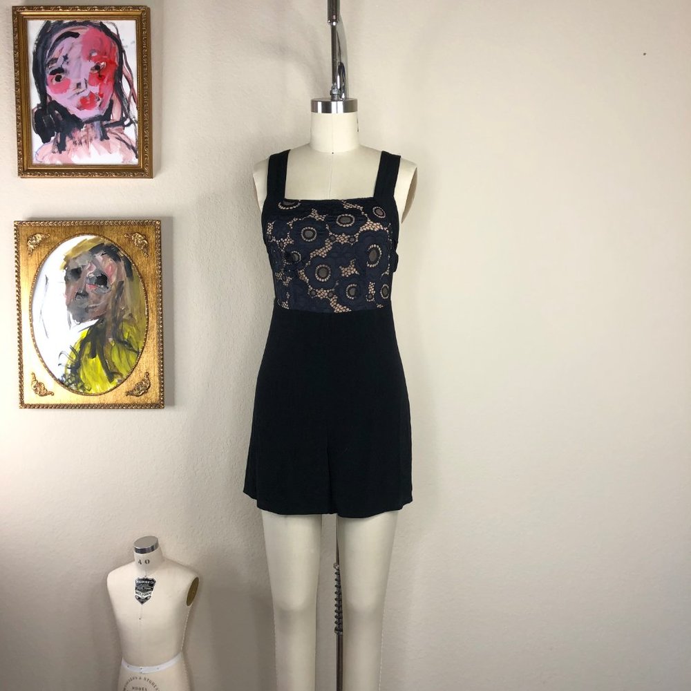 SALE Sonya Romper by For Love & Lemons Open Back - Picture 8 of 8